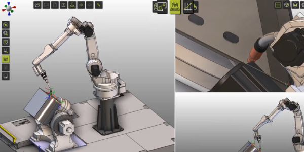 Programmation automatique des soudures en position descendante d'un robot OTC avec FASTSUITE
